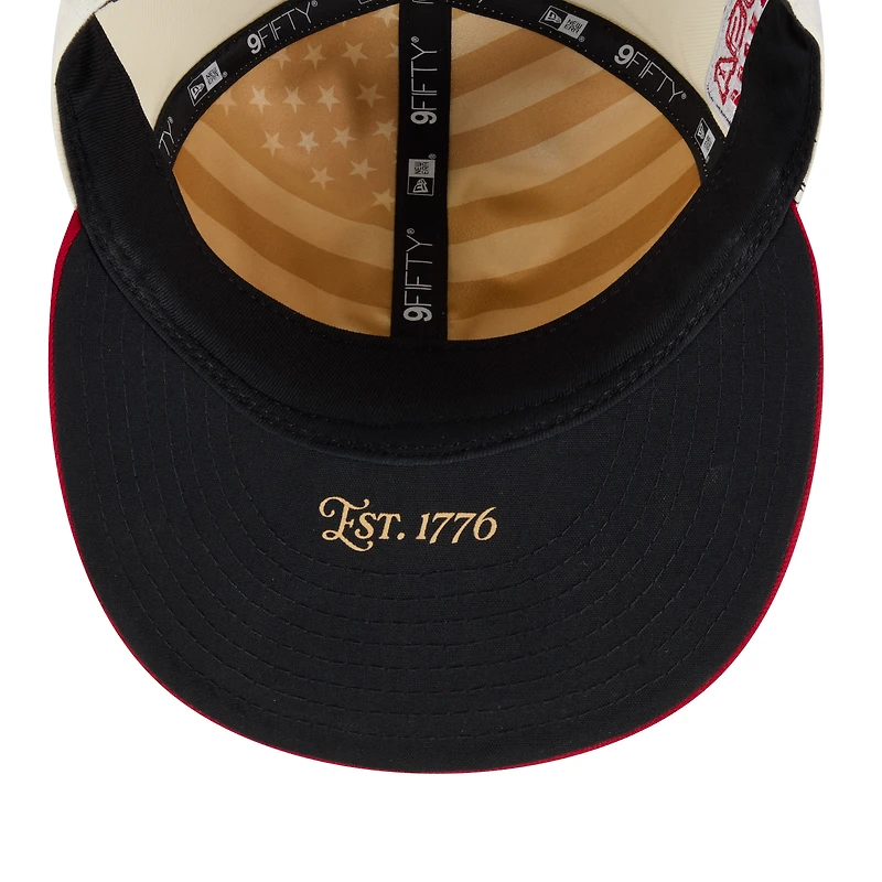 Men's New Era Cream/Red Minnesota Twins USA 250 Fourth of July 9FIFTY Snapback Hat