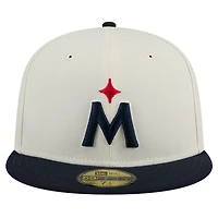 Men's New Era Cream Minnesota Twins Chrome 59FIFTY Fitted Hat