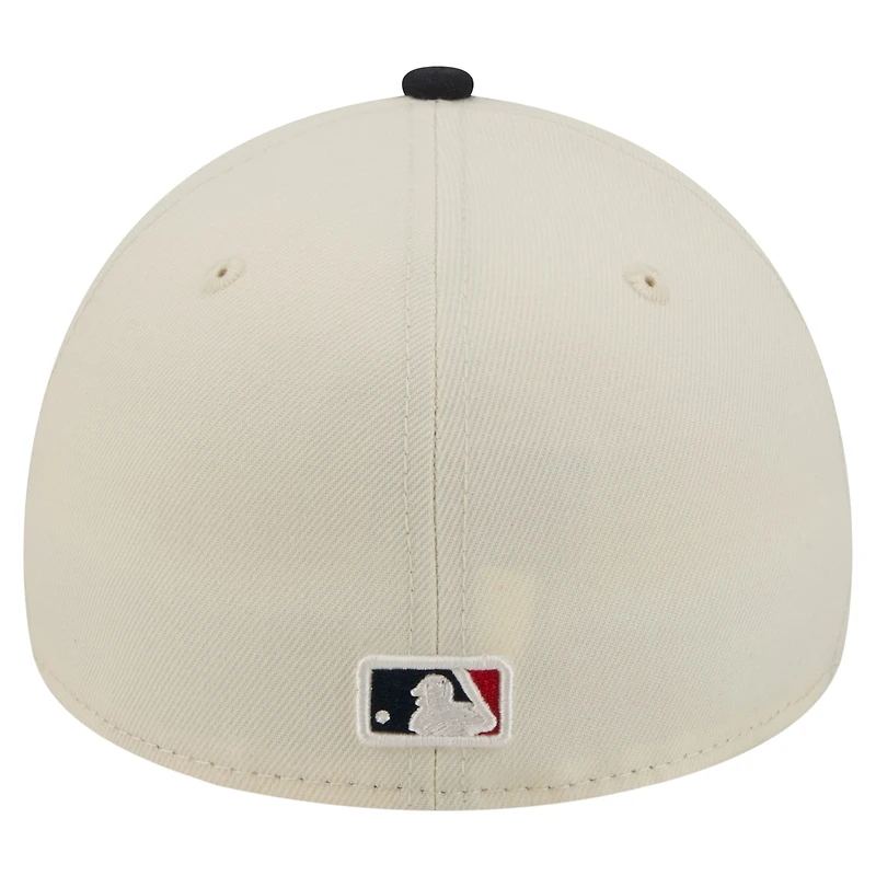 Men's New Era Cream Minnesota Twins Chrome A-Frame 59FORTY Fitted Hat