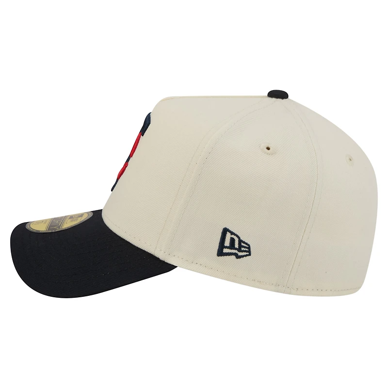 Men's New Era Cream Minnesota Twins Chrome A-Frame 59FORTY Fitted Hat