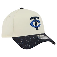 Men's New Era  Cream Minnesota Twins Speckle A-Frame 9FORTY Adjustable Hat
