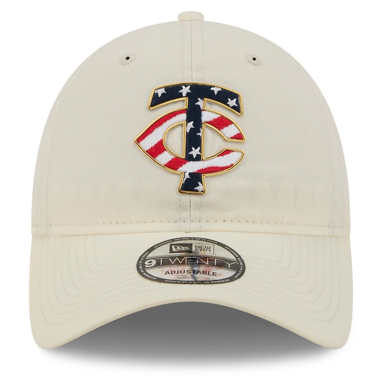 Men's New Era Cream Minnesota Twins USA 250 Fourth of July 9TWENTY Adjustable Hat