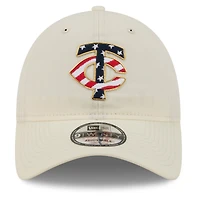 Men's New Era Cream Minnesota Twins USA 250 Fourth of July 9TWENTY Adjustable Hat