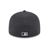 Men's New Era  Gray/Navy Minnesota Twins 2025 Batting Practice Low Profile 59FIFTY Fitted Hat