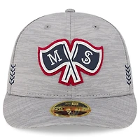 Men's New Era  Gray Minnesota Twins 2024 Clubhouse Low Profile 59FIFTY Fitted Hat