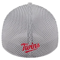 Men's New Era Gray Minnesota Twins Visor Paint Splatter 39THIRTY Flex Hat