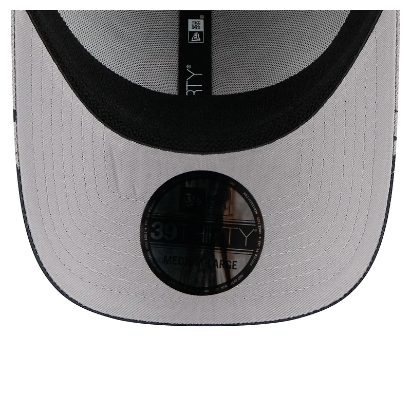 Men's New Era Gray Minnesota Twins Visor Paint Splatter 39THIRTY Flex Hat