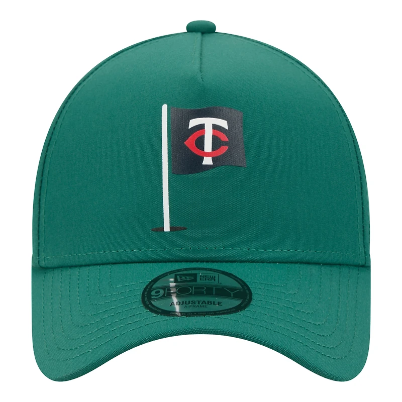 Casquette ajustable New Era verte Minnesota Twins Pin Seeker 9FORTY pour homme