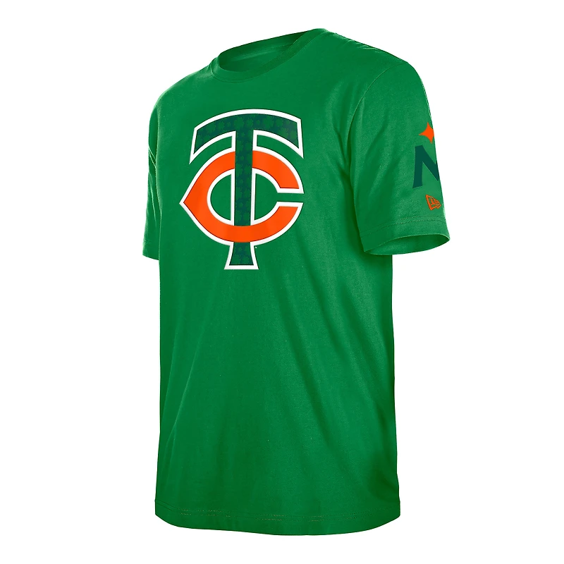 Men's New Era  Kelly Green Minnesota Twins St. Patrick's Day Shamrock Fill T-Shirt
