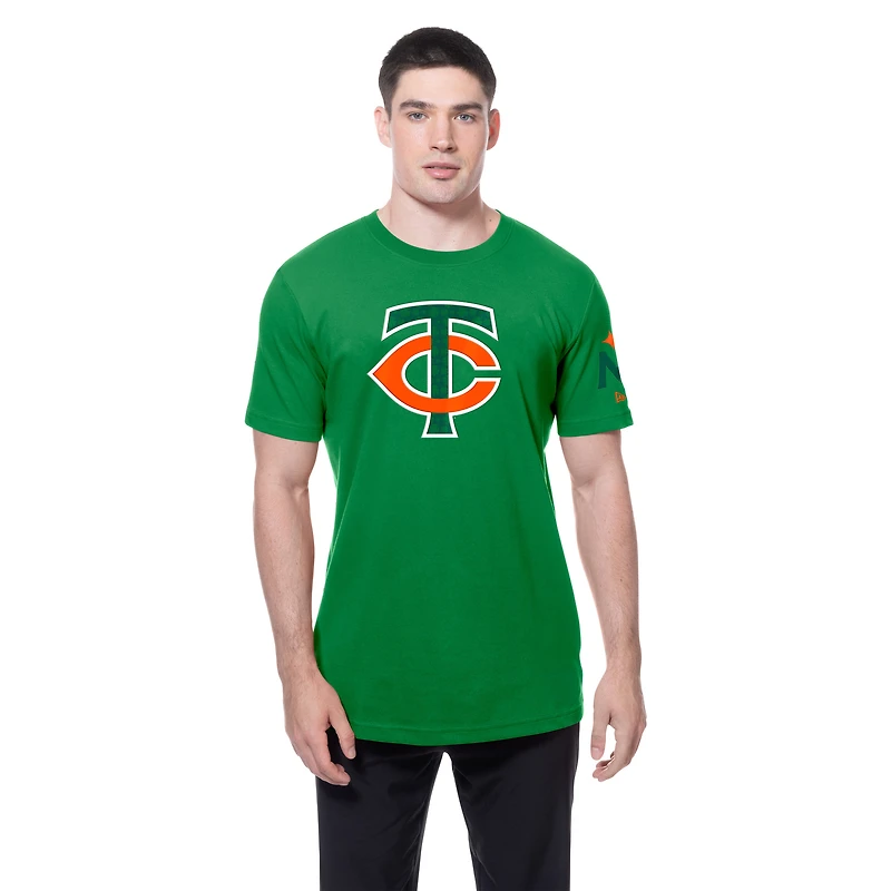 Men's New Era  Kelly Green Minnesota Twins St. Patrick's Day Shamrock Fill T-Shirt