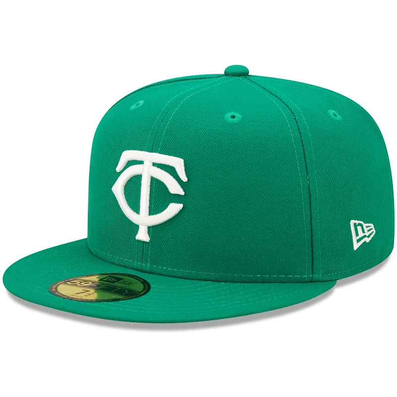 Casquette ajustée 59FIFTY blanche avec logo Royal Minnesota Twins New Era pour homme