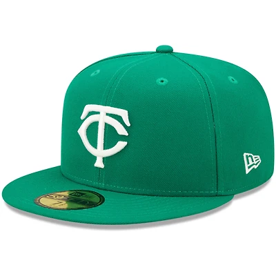 Casquette ajustée 59FIFTY blanche avec logo Royal Minnesota Twins New Era pour homme