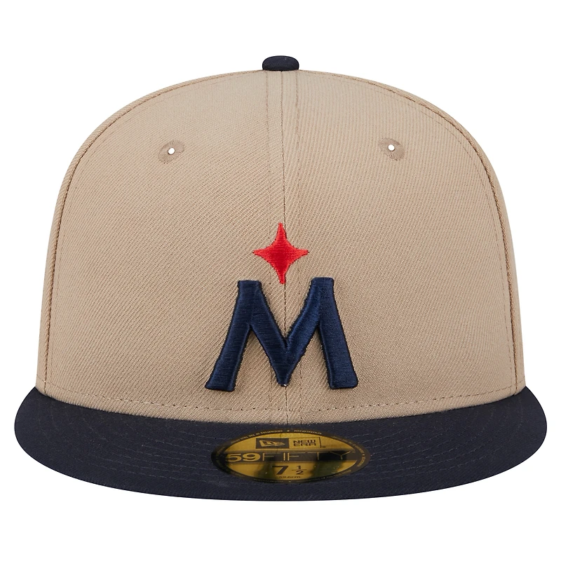 Casquette ajustée 59FIFTY des Twins du Minnesota de New Era pour homme en kaki