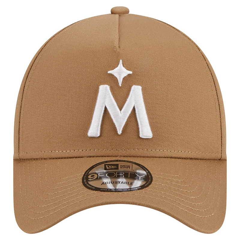 Casquette réglable kaki Minnesota Twins A-Frame 9FORTY New Era pour hommes