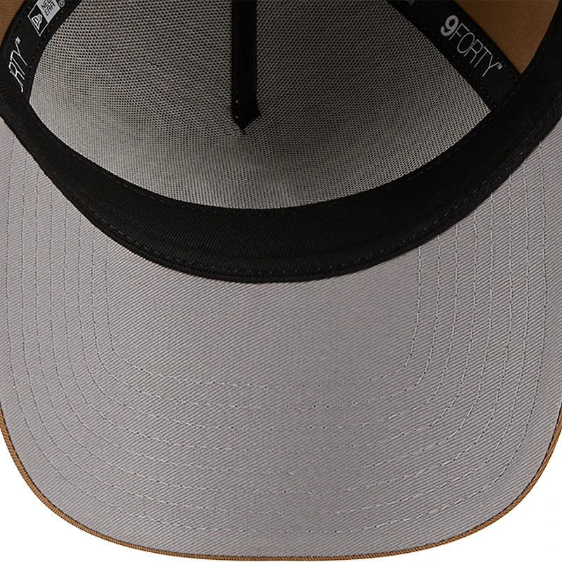 Men's New Era Khaki Minnesota Twins A-Frame 9FORTY Adjustable Hat