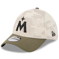 Men's New Era Light Beige/Olive Minnesota Twins 2025 Armed Forces Day 39THIRTY Flex Hat