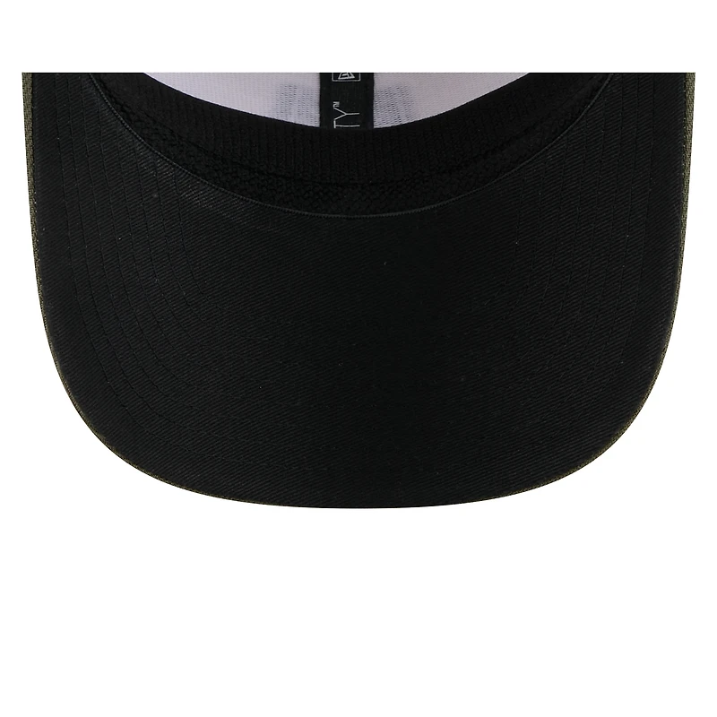 Casquette extensible à bouton-pression 9SEVENTY pour homme, beige clair/olive, Twins du Minnesota 2025, Journée des forces armées New Era