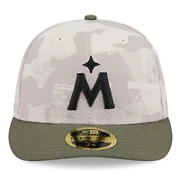 Men's New Era Light Beige/Olive Minnesota Twins 2025 Armed Forces Day Low Profile 59FIFTY Fitted Hat