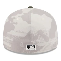 Men's New Era Light Beige/Olive Minnesota Twins 2025 Armed Forces Day Low Profile 59FIFTY Fitted Hat
