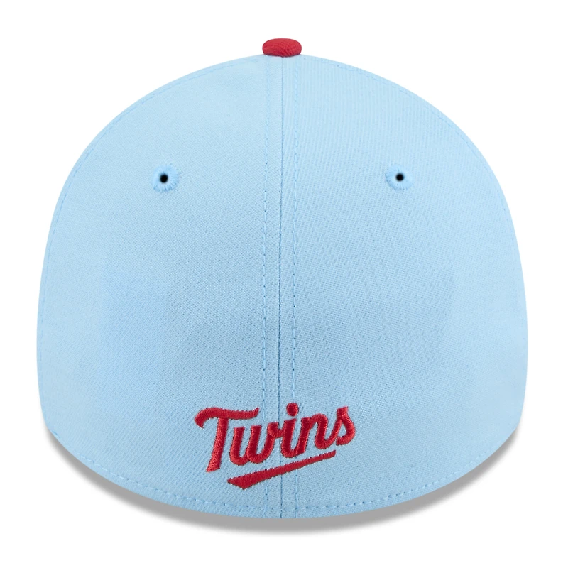 Men's New Era Light Blue/Red Minnesota Twins 2025 Fourth of July 39THIRTY Flex Hat