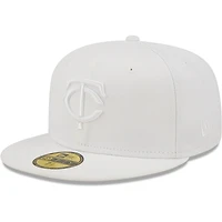 Casquette ajustée New Era Minnesota Twins blanche sur 59FIFTY pour homme