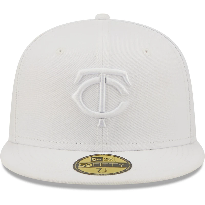 Casquette ajustée New Era Minnesota Twins blanche sur 59FIFTY pour homme