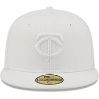 Casquette ajustée New Era Minnesota Twins blanche sur 59FIFTY pour homme