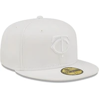 Casquette ajustée New Era Minnesota Twins blanche sur 59FIFTY pour homme