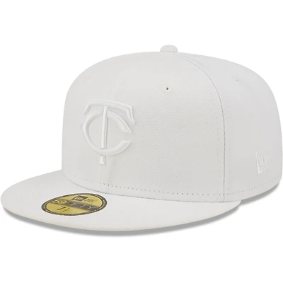 Casquette ajustée New Era Minnesota Twins blanche sur 59FIFTY pour homme