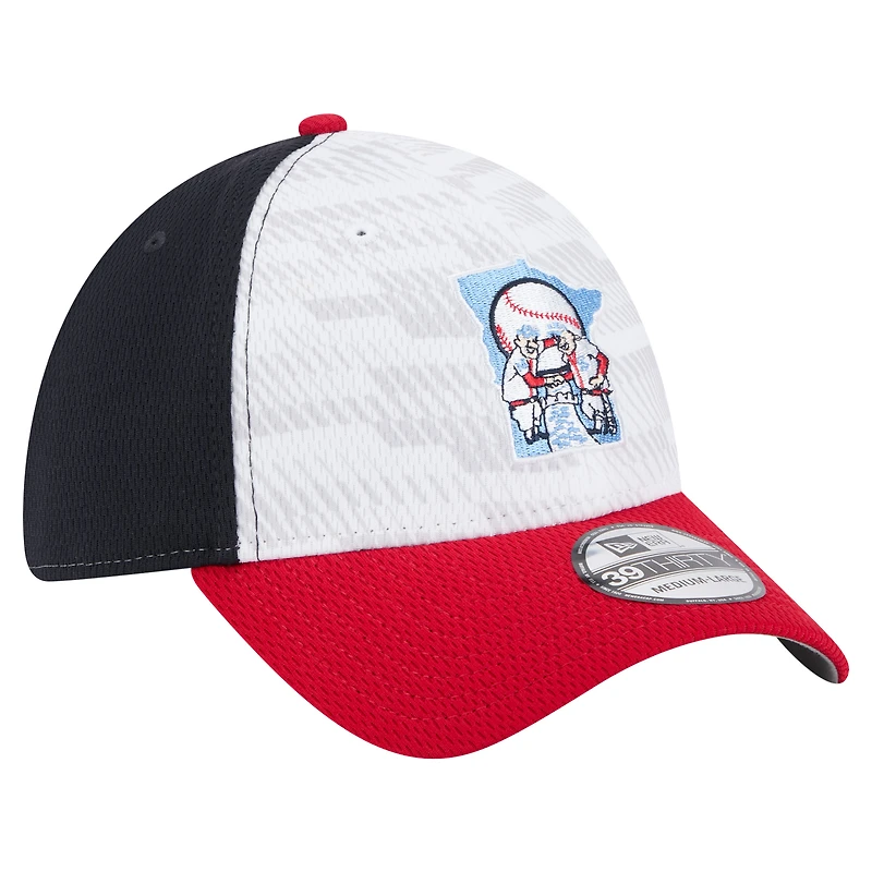Men's New Era Navy/Red Minnesota Twins 2025 MLB Clubhouse 39THIRTY Flex Hat