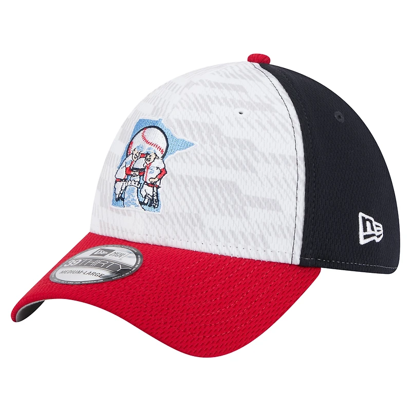 Men's New Era Navy/Red Minnesota Twins 2025 MLB Clubhouse 39THIRTY Flex Hat