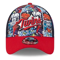 Men's New Era Navy/Red Minnesota Twins 2025 MLB Diamond Hero Edition A-Frame 9FORTY Adjustable Hat