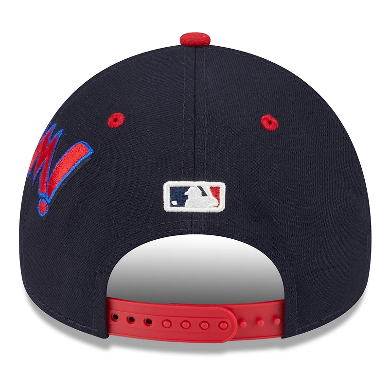 Men's New Era Navy/Red Minnesota Twins 2025 MLB Diamond Hero Edition A-Frame 9FORTY Adjustable Hat