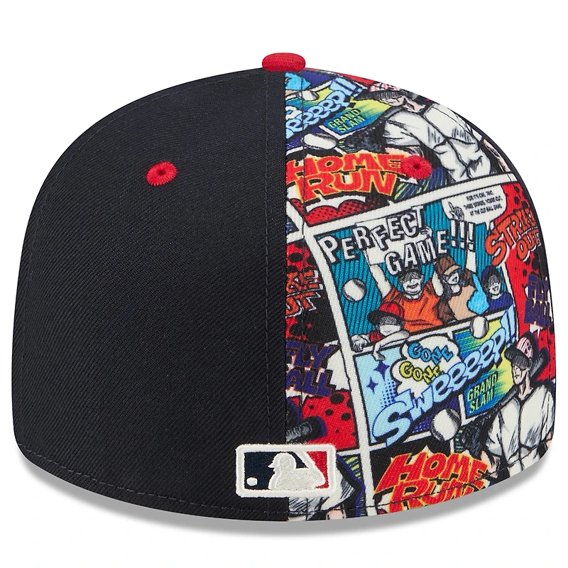 Men's New Era Navy/Red Minnesota Twins 2025 MLB Diamond Hero Edition Low Profile 59FIFTY Fitted Hat