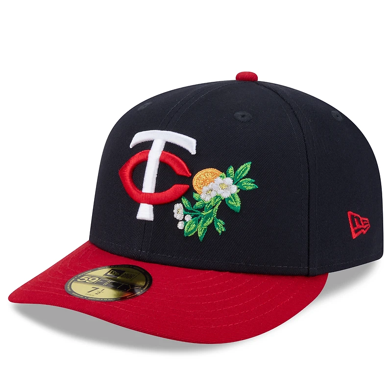 Casquette ajustée New Era 59FIFTY pour homme, bleu marine et rouge, Minnesota Twins, entraînement de printemps 2026