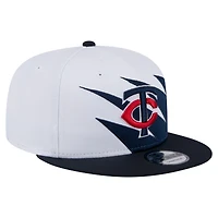 Men's New Era Navy/White Minnesota Twins Jagged 9FIFTY Snapback Hat