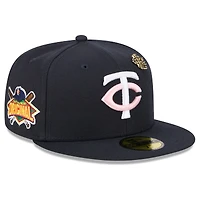 Casquette ajustée New Era 59FIFTY bleu marine des Twins du Minnesota 2025 Big League Chew pour homme