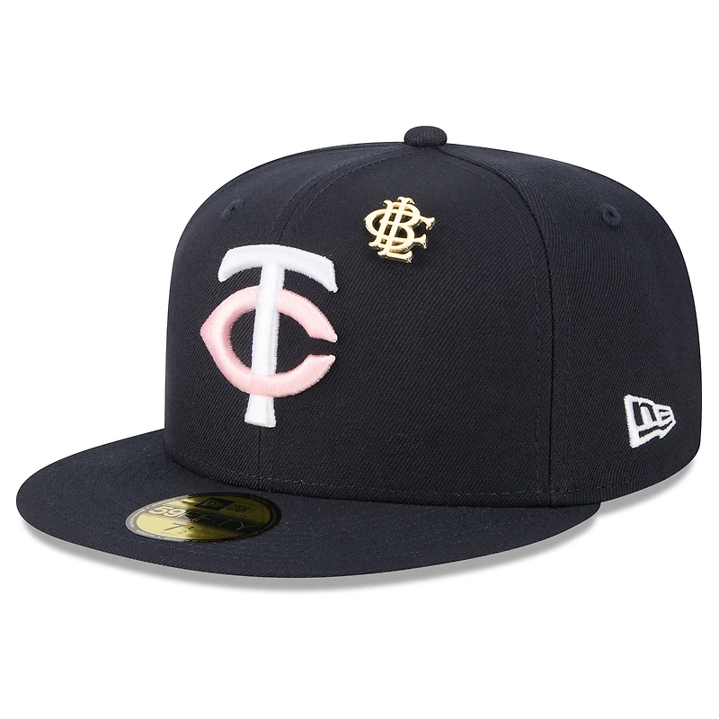 Casquette ajustée New Era 59FIFTY bleu marine des Twins du Minnesota 2025 Big League Chew pour homme