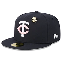 Casquette ajustée New Era 59FIFTY bleu marine des Twins du Minnesota 2025 Big League Chew pour homme