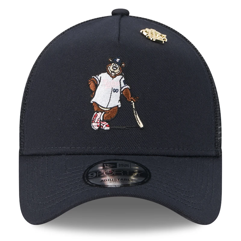 Casquette camionneur ajustable 9FORTY bleu marine New Era pour homme, motif Big League Chew A-Frame, Twins du Minnesota 2025