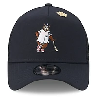 Casquette camionneur ajustable 9FORTY bleu marine New Era pour homme, motif Big League Chew A-Frame, Twins du Minnesota 2025