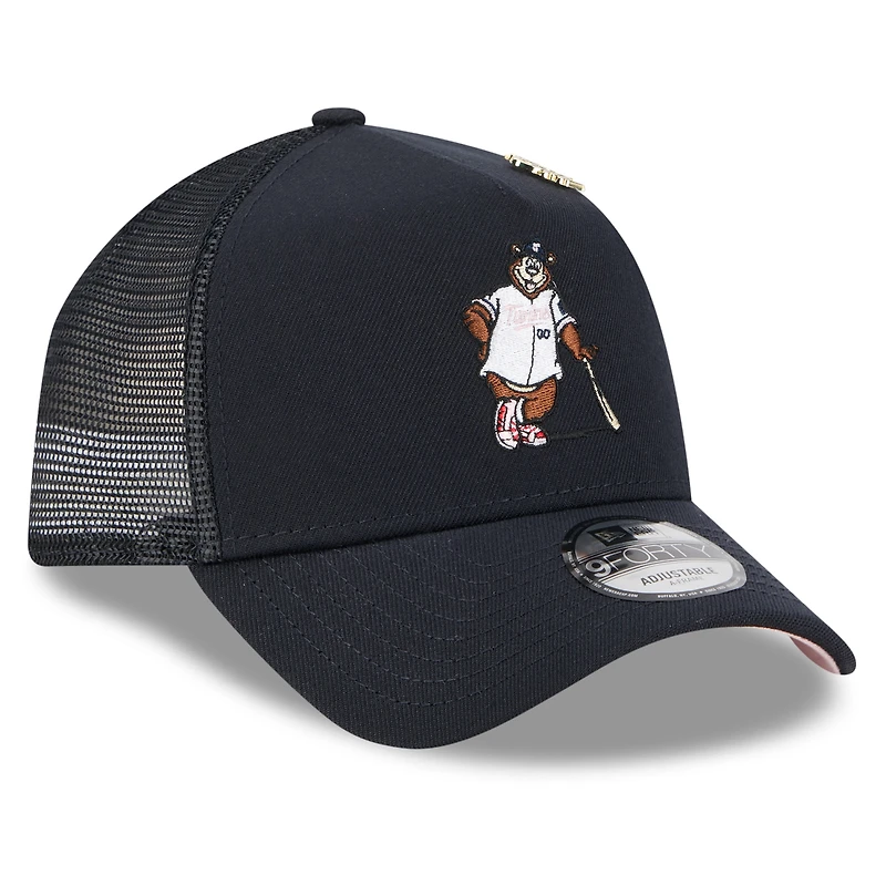 Casquette camionneur ajustable 9FORTY bleu marine New Era pour homme, motif Big League Chew A-Frame, Twins du Minnesota 2025