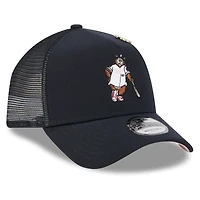 Casquette camionneur ajustable 9FORTY bleu marine New Era pour homme, motif Big League Chew A-Frame, Twins du Minnesota 2025