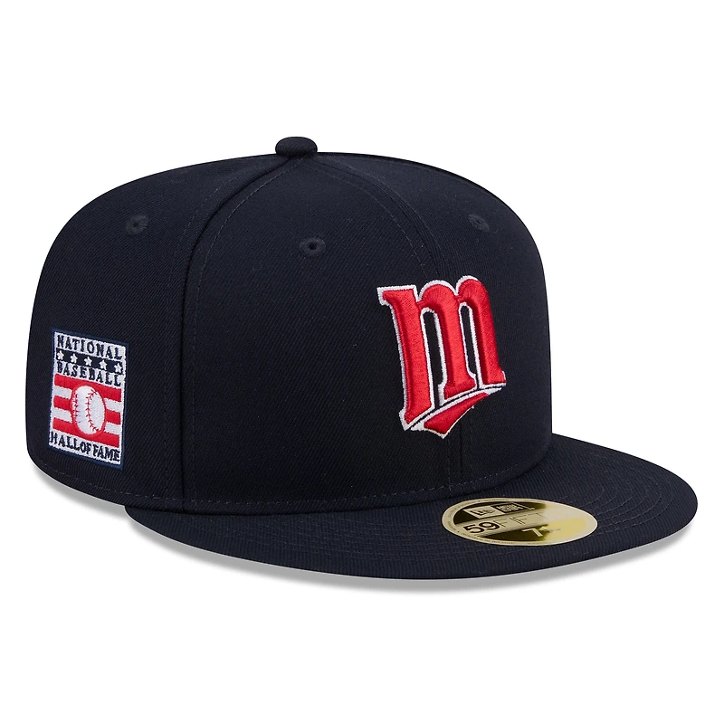 Casquette ajustée New Era 59FIFTY bleu marine Minnesota Twins, édition 2026, Temple de la renommée du baseball