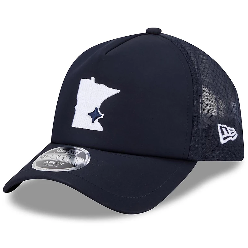 Casquette ajustable New Era Apex 9FORTY bleu marine Minnesota Twins 2026 pour homme