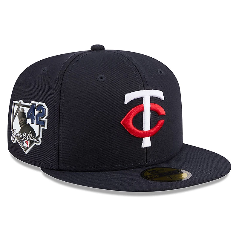 Casquette ajustée New Era bleu marine Minnesota Twins 2026 Jackie Robinson Day 59FIFTY pour homme