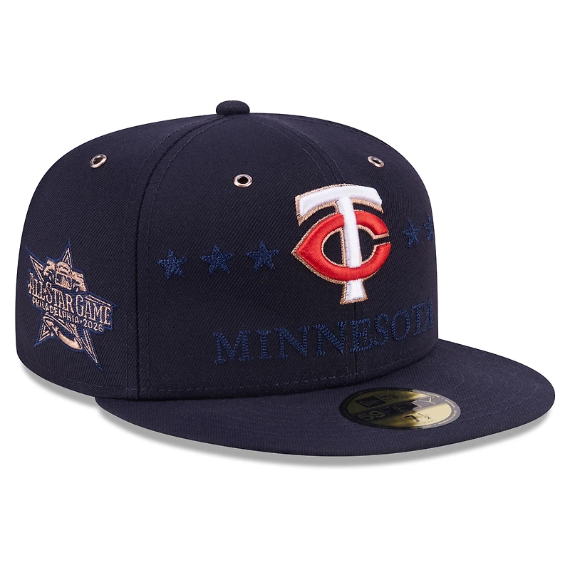 Casquette ajustée New Era 59FIFTY pour homme, bleu marine, Minnesota Twins, match des étoiles de la MLB 2026