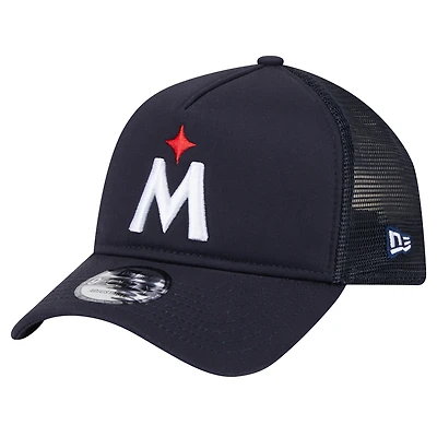 Casquette ajustable 9FORTY A-Frame Trucker bleu marine pour homme des Minnesota Twins de New Era