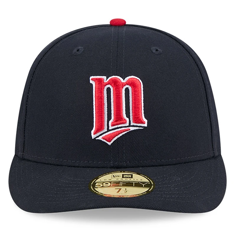 Casquette ajustée à profil bas 59FIFTY bleu marine pour homme des Twins du Minnesota, Temple de la renommée baseball