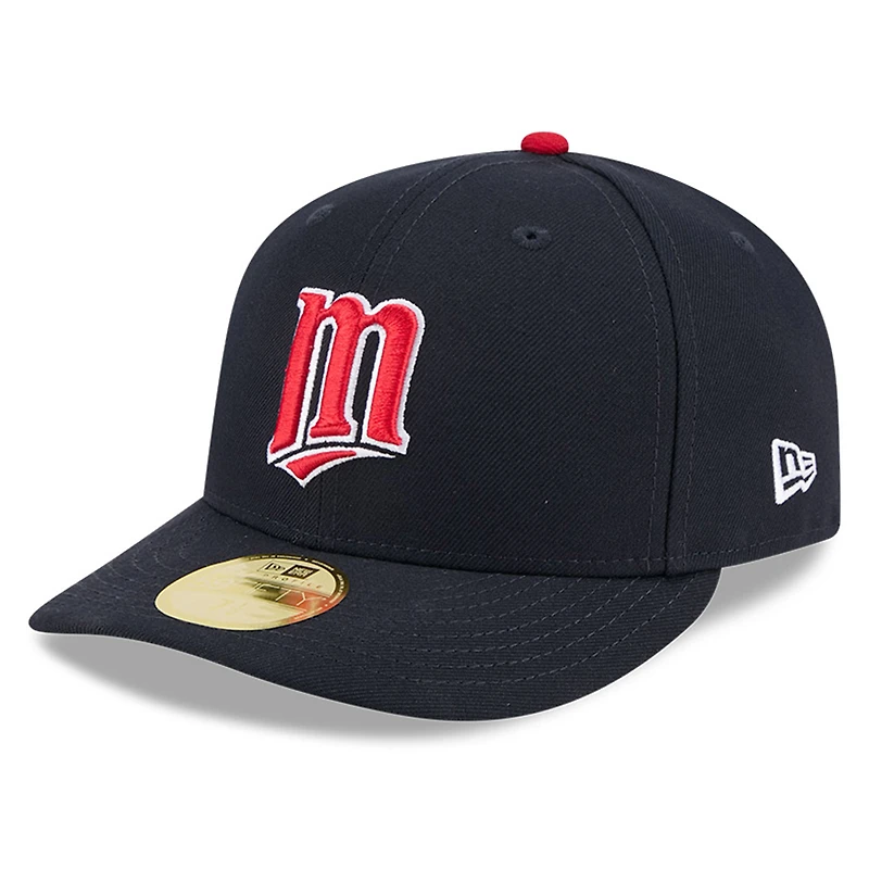 Casquette ajustée à profil bas 59FIFTY bleu marine pour homme des Twins du Minnesota, Temple de la renommée baseball